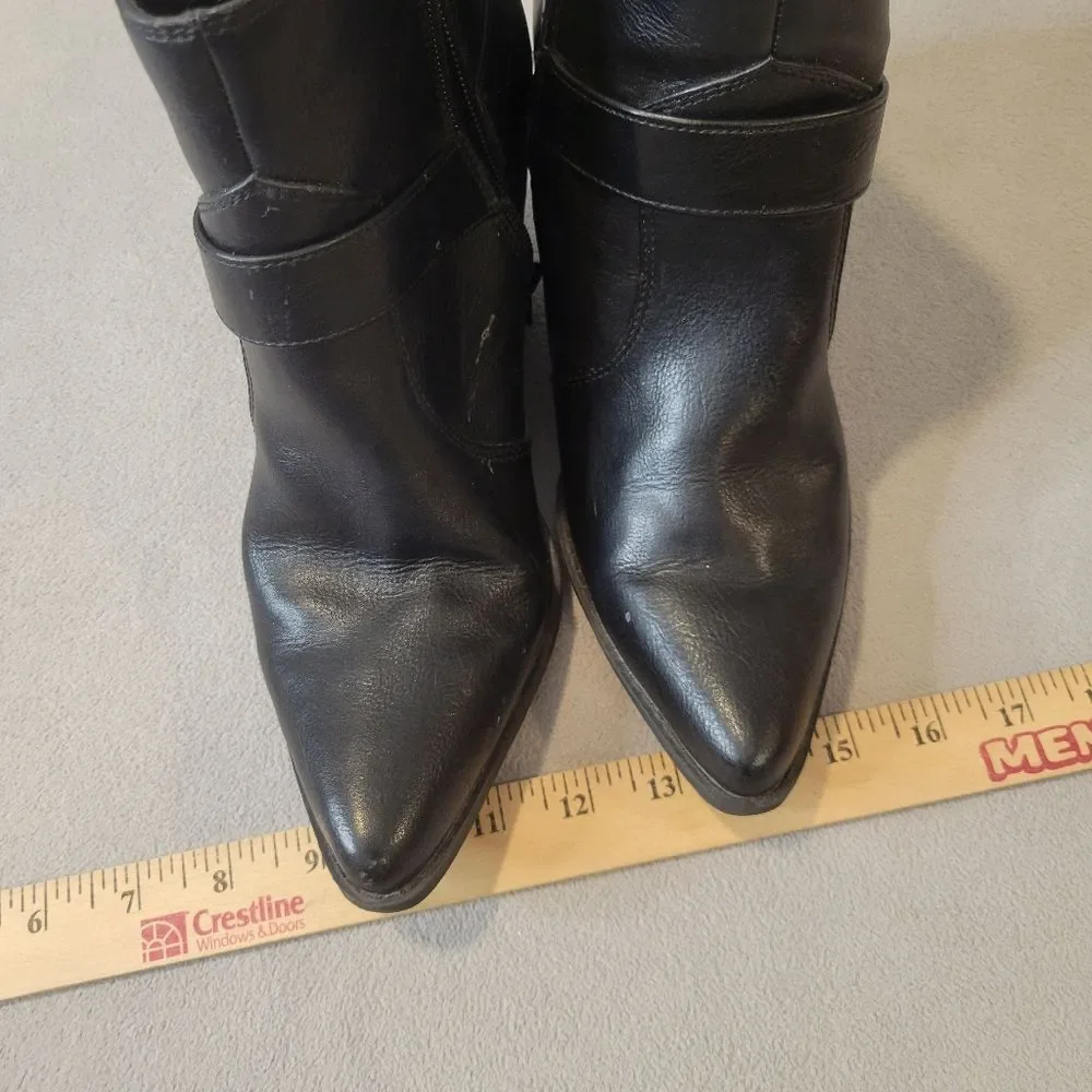 Espirit Antonia Black Pointy Botties Boots PU Upper Size 7.5 M